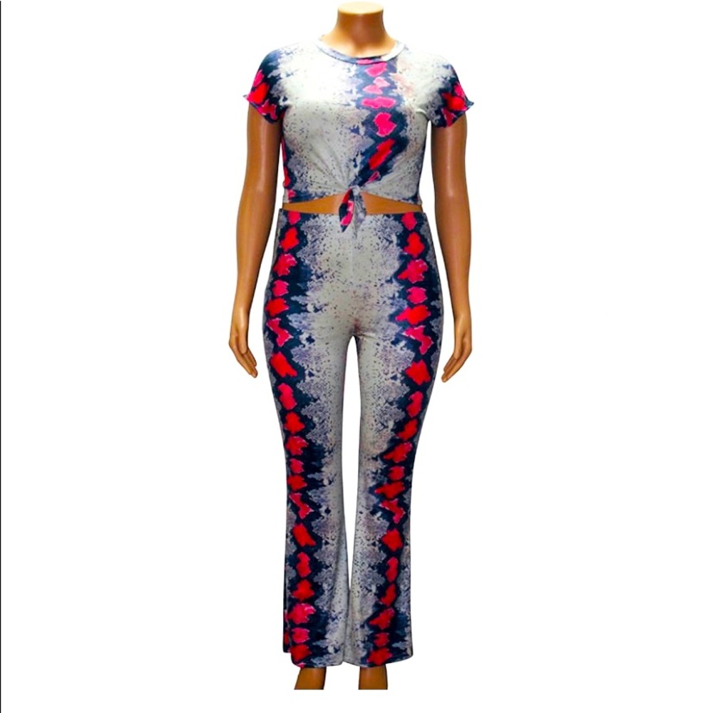 Snake skin plus size 2 piece
